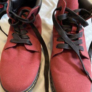 Maroon Doc Marten's, Size 8 (Canvas Material)